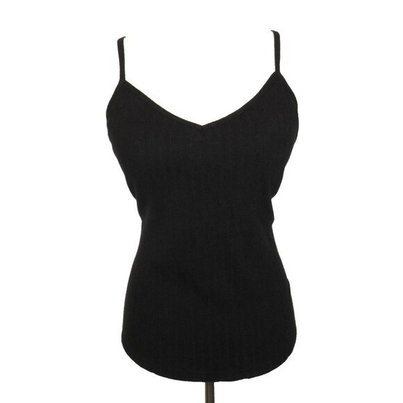 OGL Black Soft Stretchy Ribbed Knit V Neck Brami Tank Size 2XL 18 - Picture 5 of 9